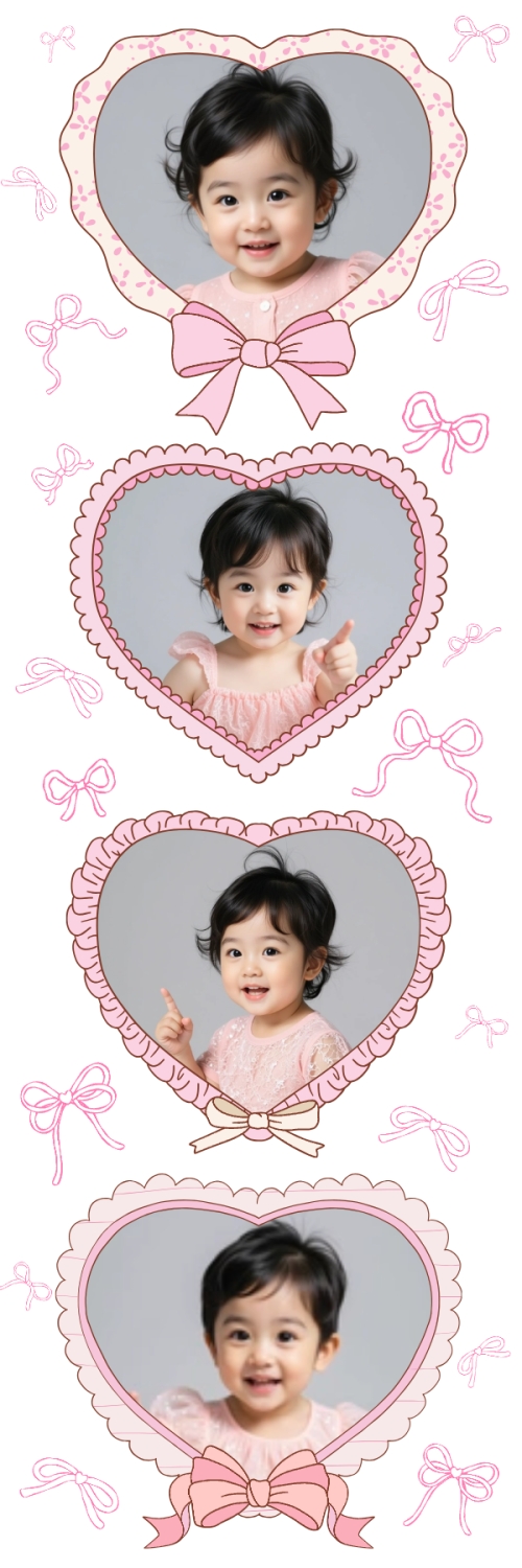 Mẫu thiết kế Bộ Ảnh Photobooth Em bé, girl, cá nhân, personal style, sự kiện, event, dễ thương, cute