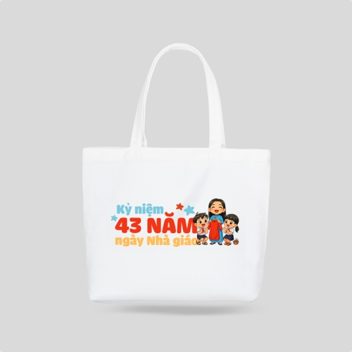 Mẫu thiết kế Túi canvas Kỷ niệm 43 năm ngày nhà giáo