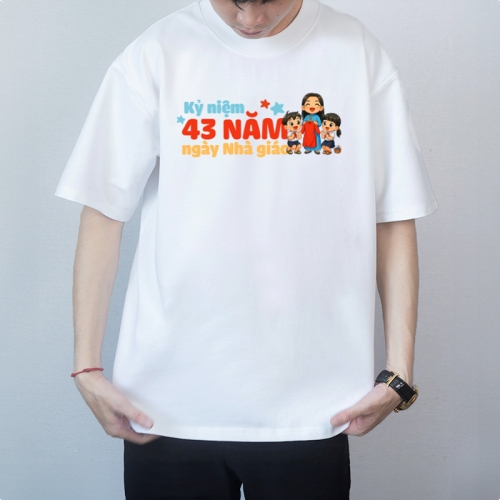 Mẫu thiết kế Áo thun Kỷ niệm 43 năm ngày nhà giáo