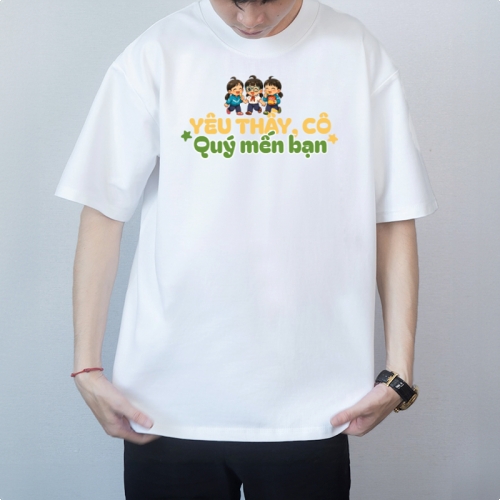 Mẫu thiết kế Áo thun Yêu thầy cô, quý mến bạn