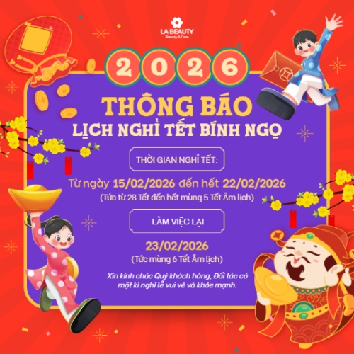 Mẫu thiết kế Bài post MXH vuông Thông báo lịch nghỉ tết nguyên đán Bính Ngọ 2026 1768385146
