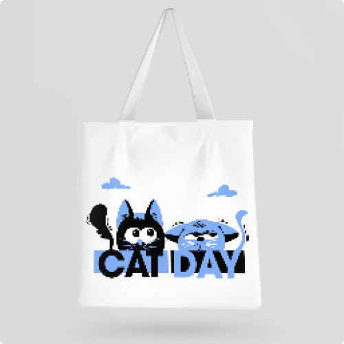 Mẫu thiết kế Túi canvas Mèo, cat, cat day, sự kiện, event
