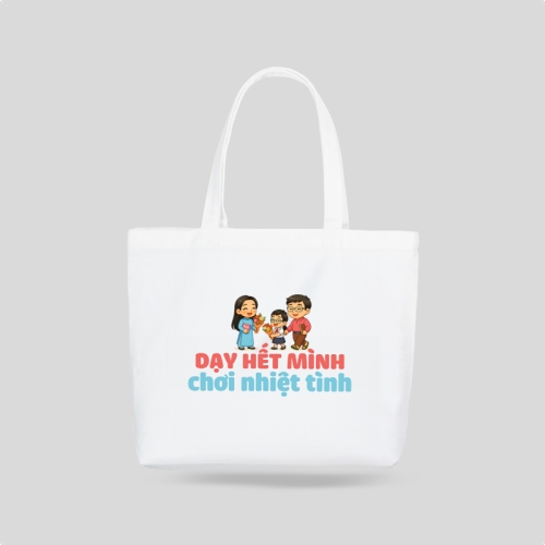 Mẫu thiết kế Túi canvas Dạy hết mình chơi nhiệt tình