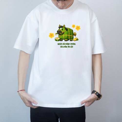 Mẫu thiết kế Áo thun Ngựa gói bánh chưng, gói luôn tài lộc!