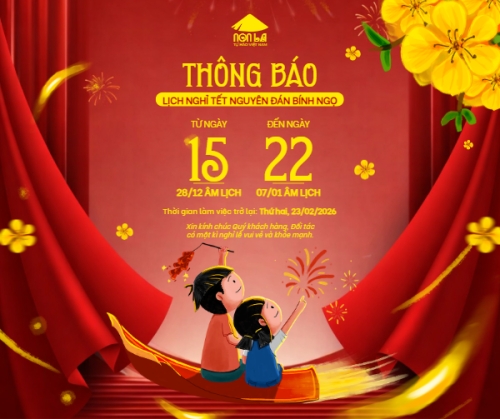 Mẫu thiết kế Bài post MXH ngang Thông báo lịch nghỉ Tết dương lịch 2026 1768385146