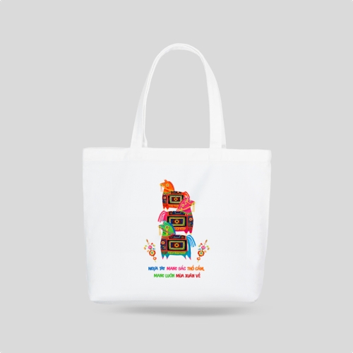 Mẫu thiết kế Túi canvas Ngựa Tày mang sắc thổ cẩm