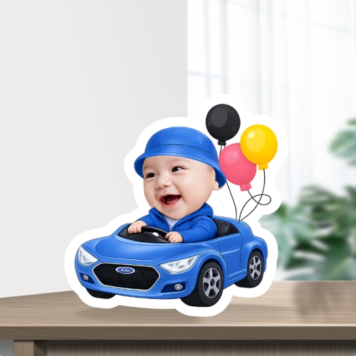 Mẫu thiết kế Poster để bàn Em bé lái xe