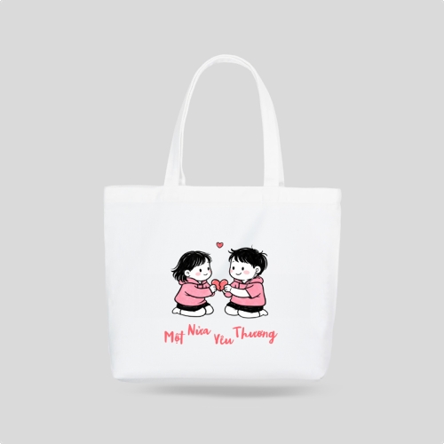 Mẫu thiết kế Túi canvas Một nửa yêu thương 