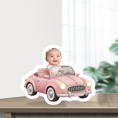 Mẫu thiết kế Poster để bàn Em bé ô tô