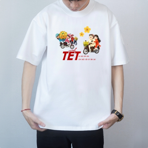Mẫu thiết kế Áo thun Tết là phải sắm hoa