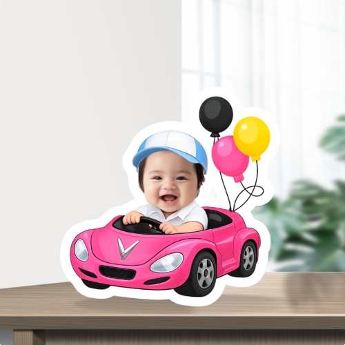 Mẫu thiết kế Poster để bàn Lái xe cùng bé