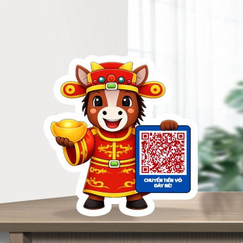 Mẫu thiết kế Poster để bàn Ngựa Thần Tài