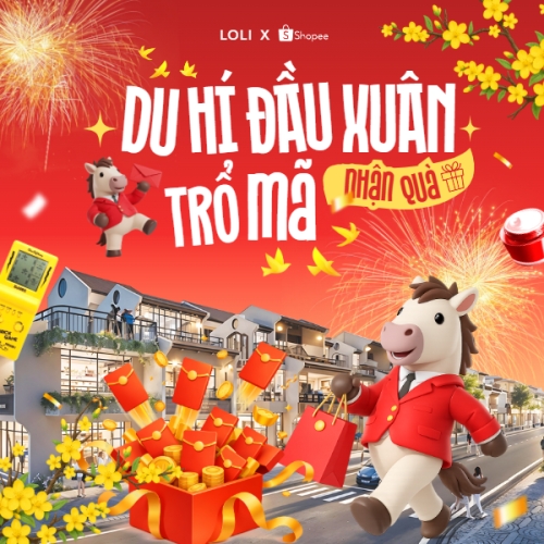 Mẫu thiết kế Bài post MXH vuông Du hí đầu xuân nhận quà trổ mã 1770192885