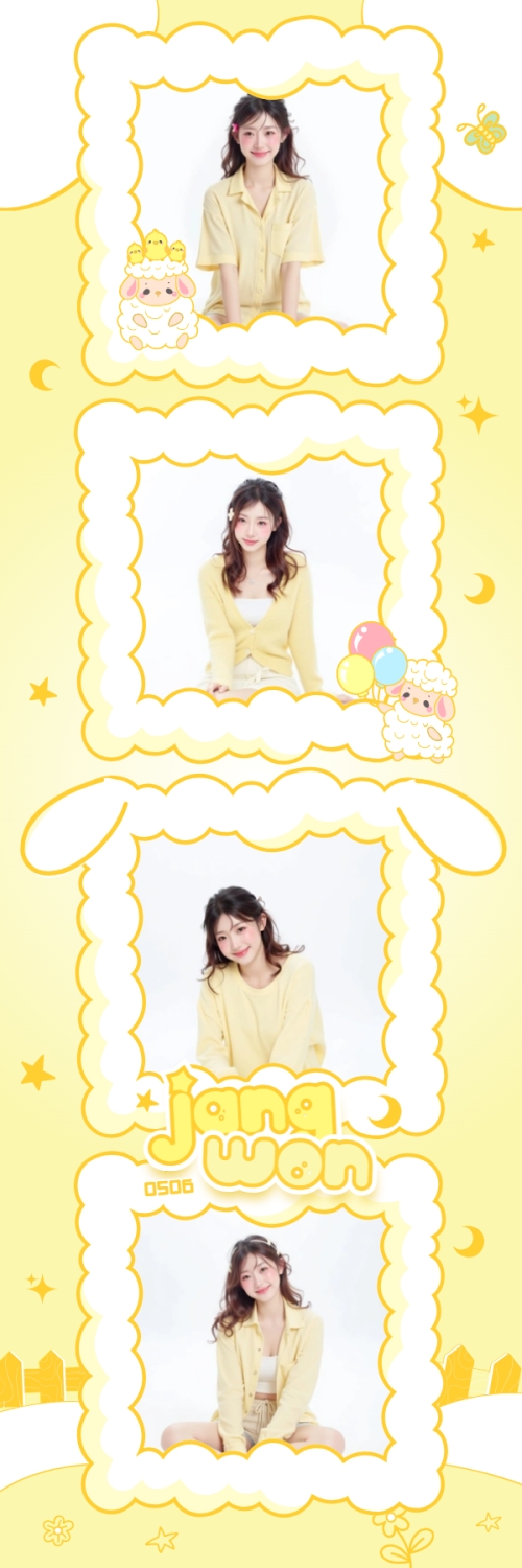 Mẫu thiết kế Bộ Ảnh Photobooth Idol, thần tượng, con gái, girl, cá nhân, personal style, sự kiện, event, cute, dễ thương