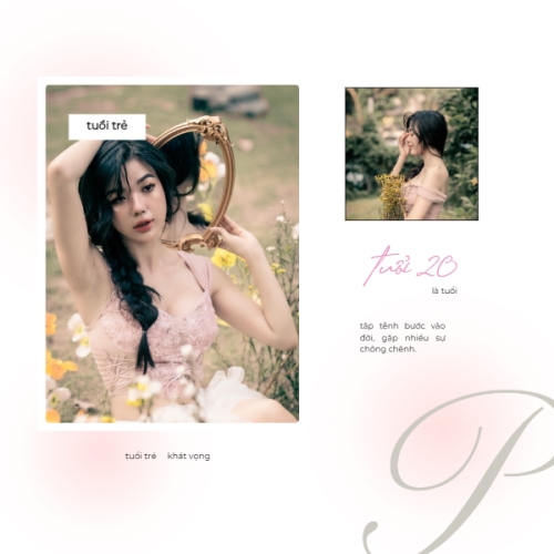 Mẫu thiết kế Photobook vuông Cá nhân, nhân vật, personal style, signature, kỷ yếu
