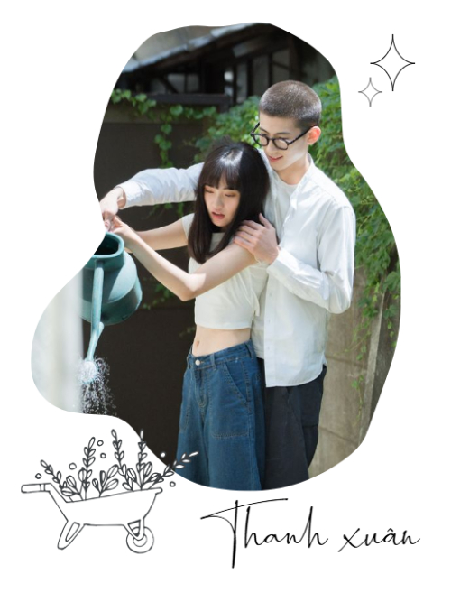 Mẫu thiết kế Bộ Ảnh Polaroid Học sinh, thanh xuân, student, đơn giản