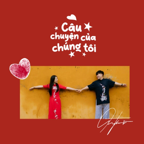 Mẫu thiết kế Photobook vuông Couple, cặp đôi, người yêu, lover, tình yêu, love, đơn giản, simple, cute, dễ thương