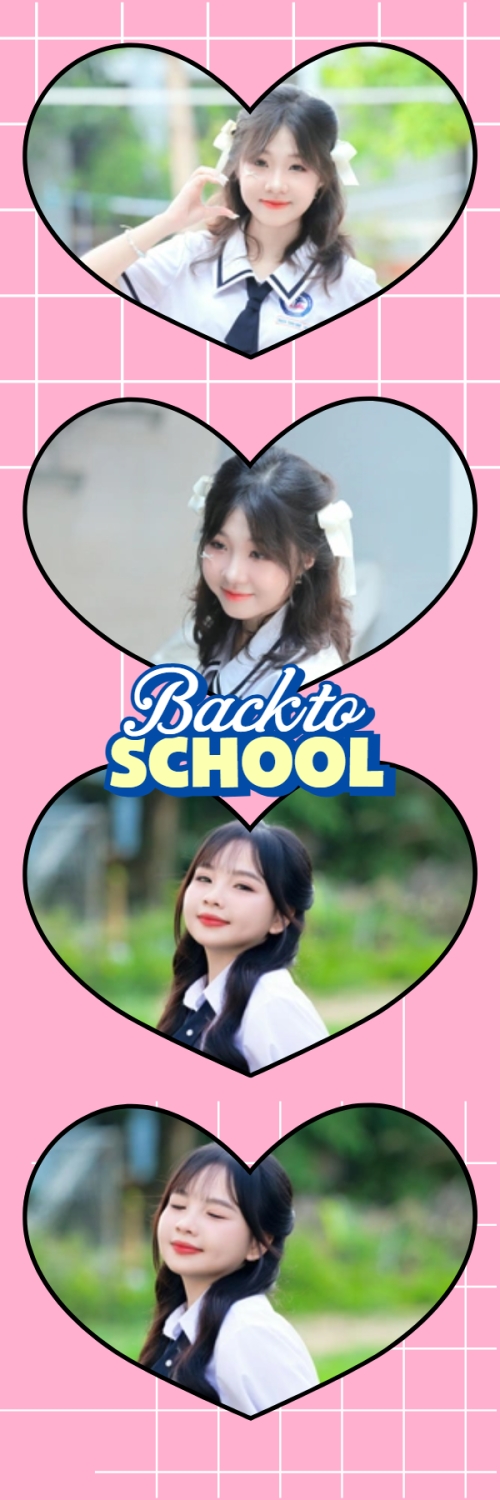 Mẫu thiết kế Bộ Ảnh Photobooth Tựu trường, đến trường, nhập học, giáo dục, education, school, trường học, hiện đại, modern