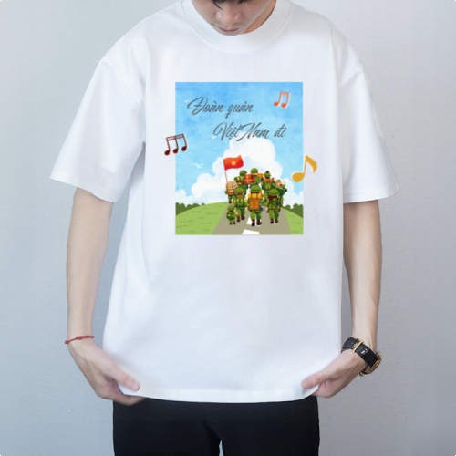 Mẫu thiết kế Áo thun Đoàn quân Việt Nam đi