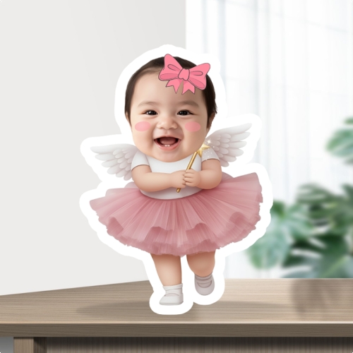 Mẫu thiết kế Poster để bàn em bé thiên thần