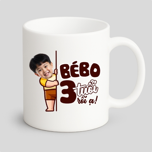 Mẫu thiết kế Ly sứ (cốc) Bé trai, boy, cá nhân, nhân vật, personal style, signature, dễ thương, cute, chibi, hoạt hình, cartoon