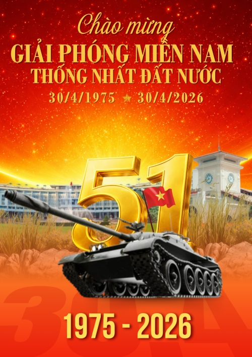Mẫu thiết kế Poster chuẩn Mừng ngày Giải phóng miền Nam, thống nhất đất nước 1776184365