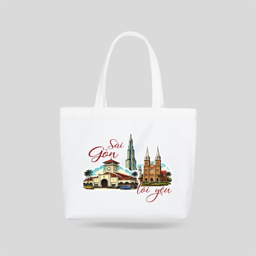 Mẫu thiết kế Túi canvas Sài Gòn tôi yêu