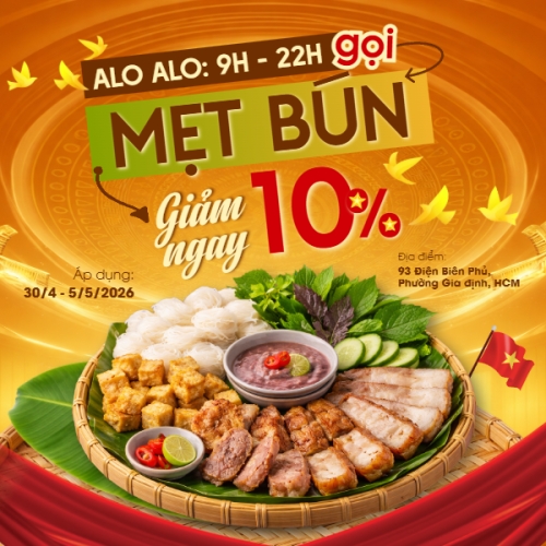 Mẫu thiết kế Bài post MXH vuông Mẹt bún sale ngày lễ 30/4 1776184365