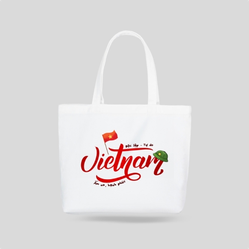 Mẫu thiết kế Túi canvas Việt Nam ấm no hạnh phúc