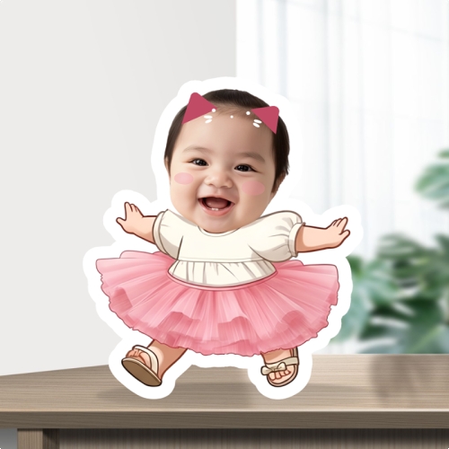 Mẫu thiết kế Poster để bàn Em bé dễ thương