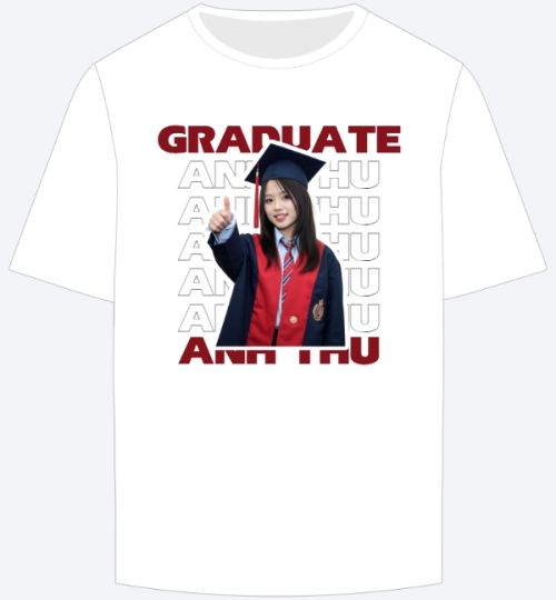 Mẫu thiết kế Áo thun Tốt nghiệp, kỉ yếu, graduate, cá nhân, trending, hot, viral, xu hướng, thịnh hành