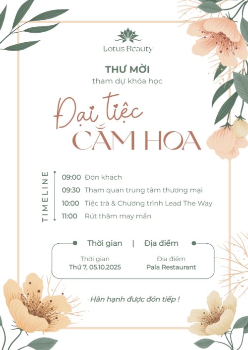 Spa, beauty, làm đẹp, thẩm mỹ, wedding, sự kiện, event, hoa lá, hiện đại, sang trọng, modern