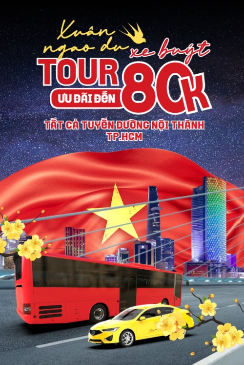 Xuân ngao du tour xe buýt ưu đãi 80K