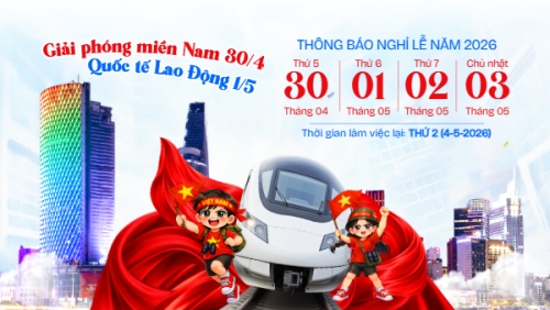 Thông báo nghỉ lễ Giải phóng miền Nam 30/4 và Quốc tế Lao động 1/5