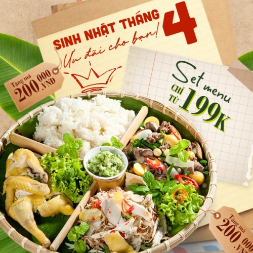 Sinh nhật tháng 4 giảm giá