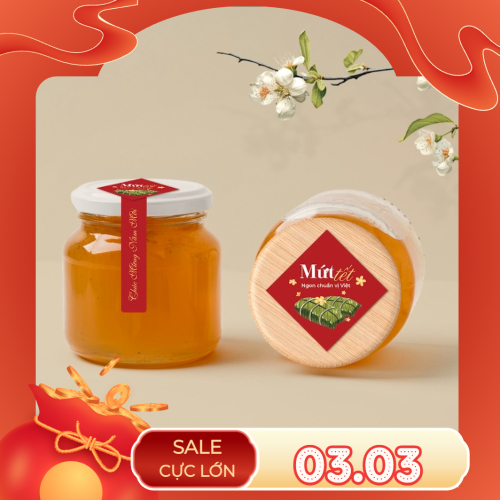Giảm giá, sale, tết, Tet holiday, nhãn dán, mứt tết, ẩm thực