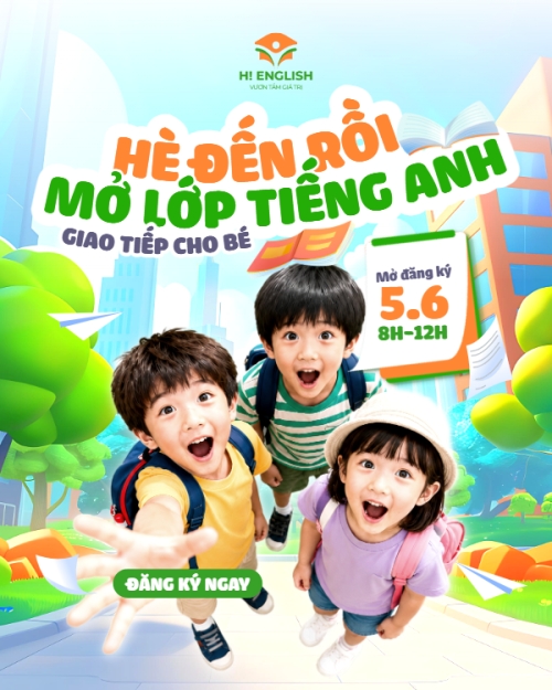 Hè đến rồi mở lớp tiếng Anh giao tiếp cho bé