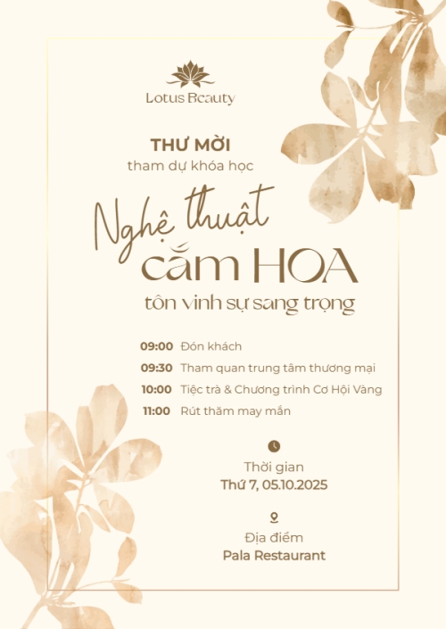 Spa, beauty, làm đẹp, thẩm mỹ, wedding, sự kiện, event, hoa lá, hiện đại, sang trọng, modern