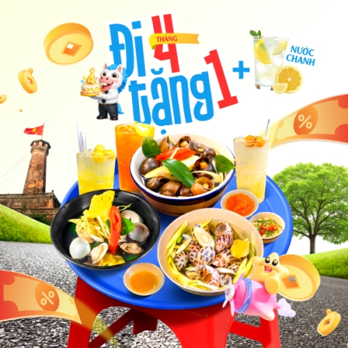 Đi tháng 4 tặng 1 phần nước