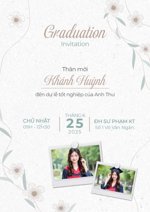 Tốt nghiệp, kỉ yếu, Graduation, yearbook, đơn giản, simple, minimalist, tối giản, hoa lá