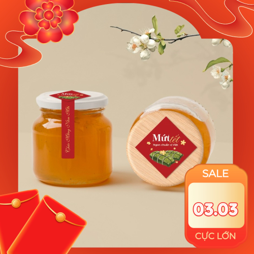 Giảm giá, sale, tết, Tet holiday, nhãn dán, mứt tết, ẩm thực