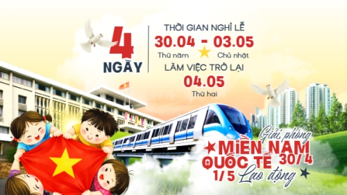 Thông báo nghỉ lễ Giải phóng miền Nam 30/4 và Quốc tế Lao động 1/5