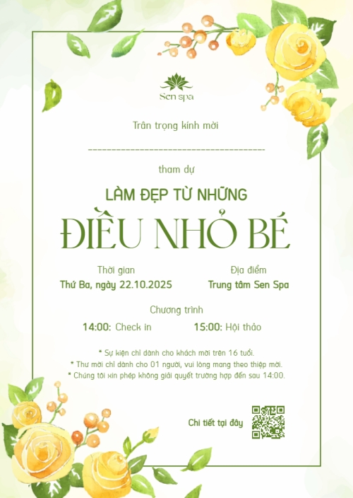 Spa, beauty, làm đẹp, thẩm mỹ, wedding, sự kiện, event, hoa lá, hiện đại, sang trọng, modern
