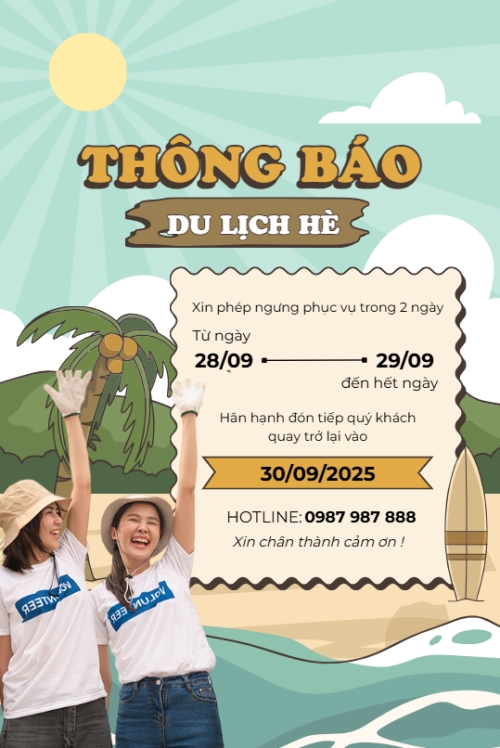 Team building, company trip, thông báo, du lịch, travel, tourism, trải nghiệm, khám phá