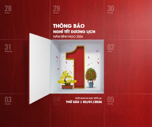 Thông báo nghỉ tết dương lịch