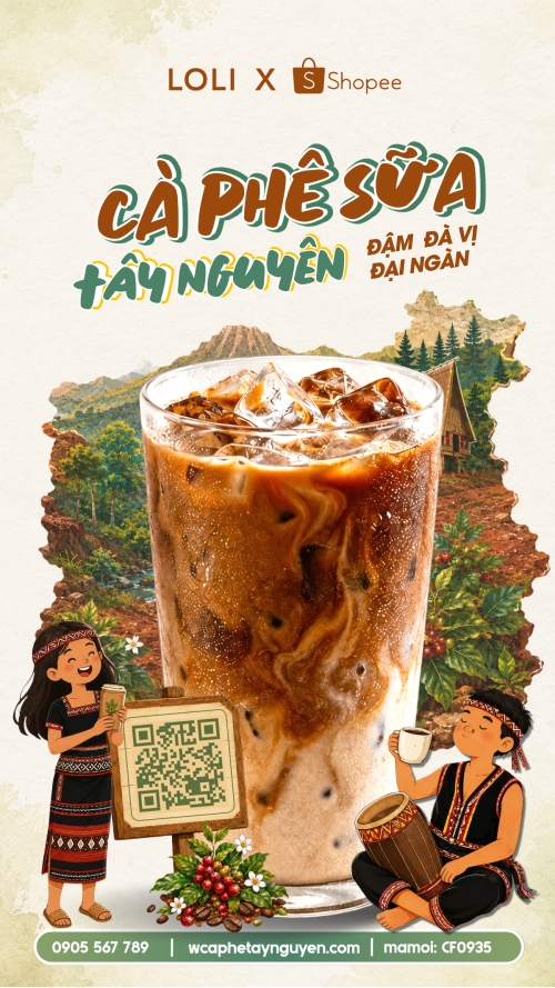 Cà phê sữa tây nguyên