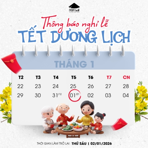 Thông báo nghỉ tết dương lịch