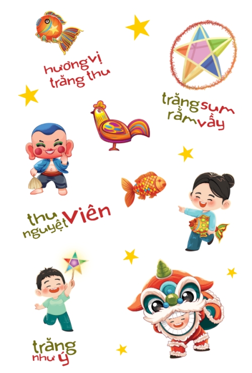 Trung thu, Tết Đoàn Viên, mid-autumn festival, sự kiện, event, dễ thương, cute, chibi, hoạt hình, cartoon