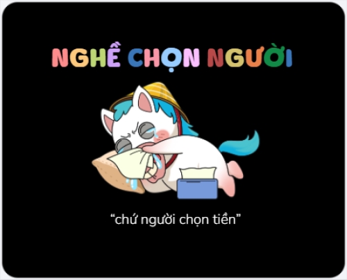 Nghề chọn người, chứ người chọn tiền