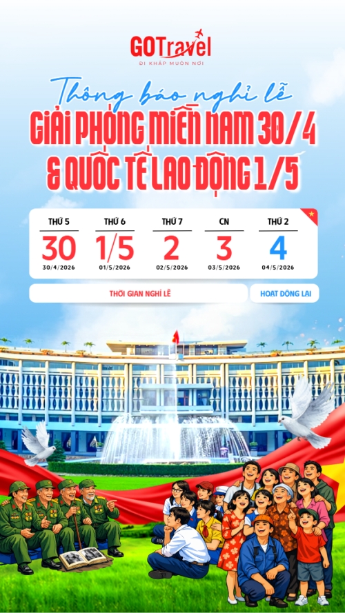 Thông báo nghỉ lễ Giải phóng miền Nam 30/4 và Quốc tế Lao động 1/5